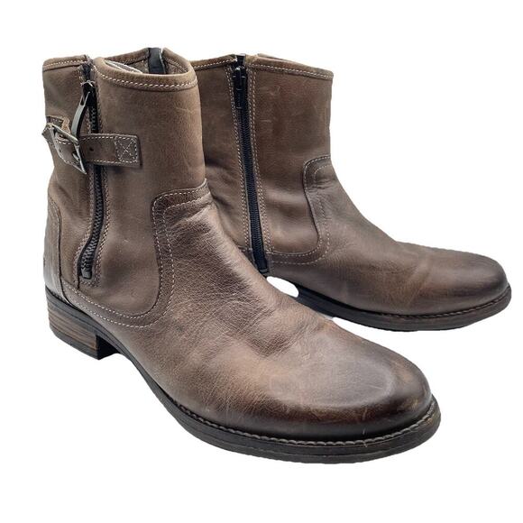 Taos Convoy Ankle Boots Women’s Size EU 41 US 10-10.5 Brown Leather Booties - Picture 1 of 13
